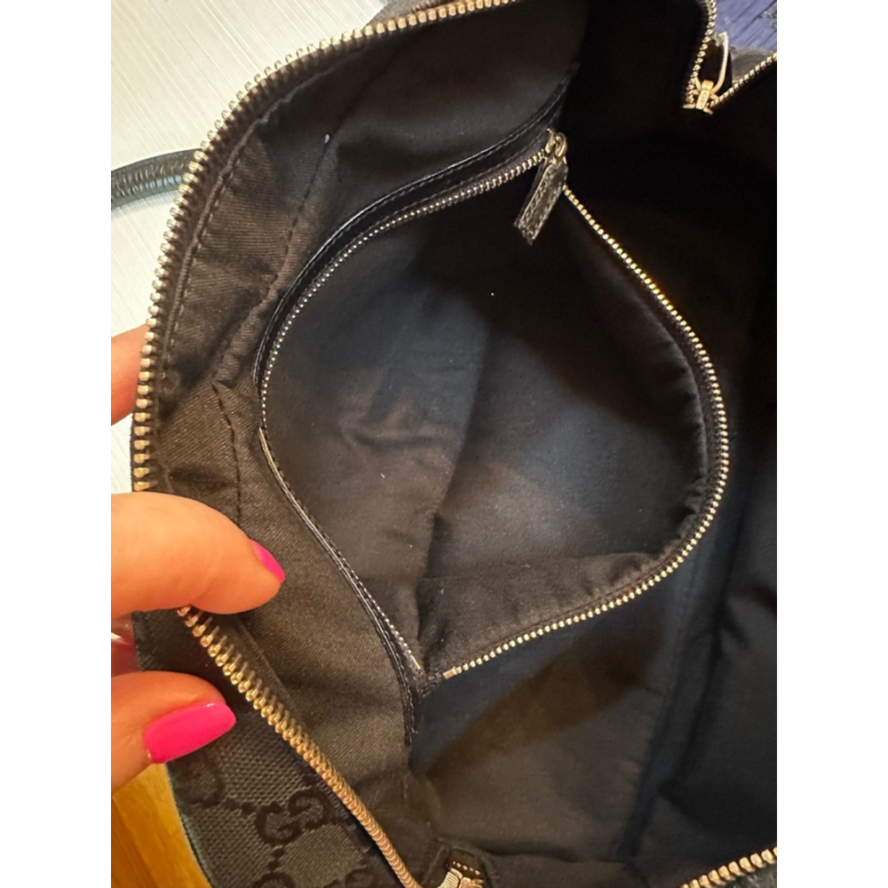 Gucci Black Canvas & Leather Sherry Line Horsebit Shoulder Bag - Picture 16 of 16